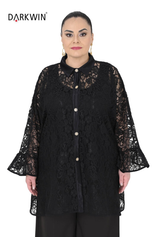 2408 M.LONGA GÖMLEK SIYAH - MAYA LONGA