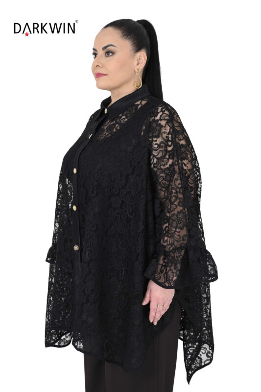 2408 M.LONGA GÖMLEK SIYAH - MAYA LONGA (1)