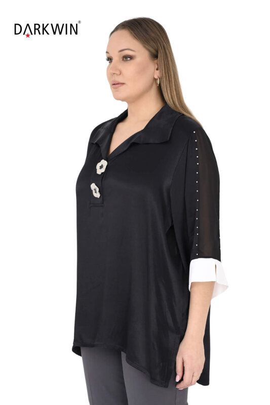 2409 M.LONGA BLUZ SIYAH - MAYA LONGA (1)