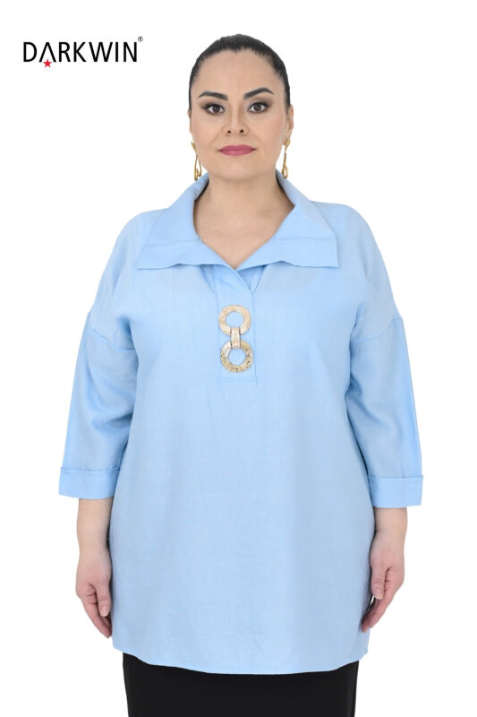 2412-3 M.LONGA BLUZ MAVI - MAYA LONGA