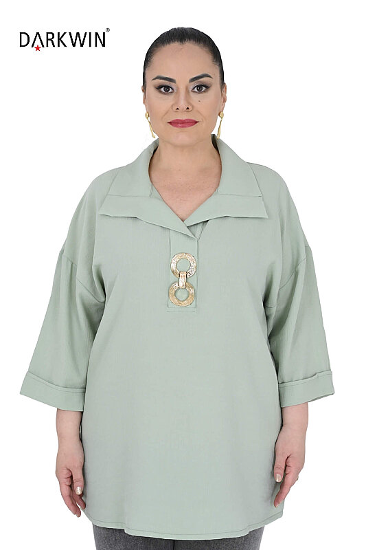 2412-9 M.LONGA BLUZ YESIL - MAYA LONGA