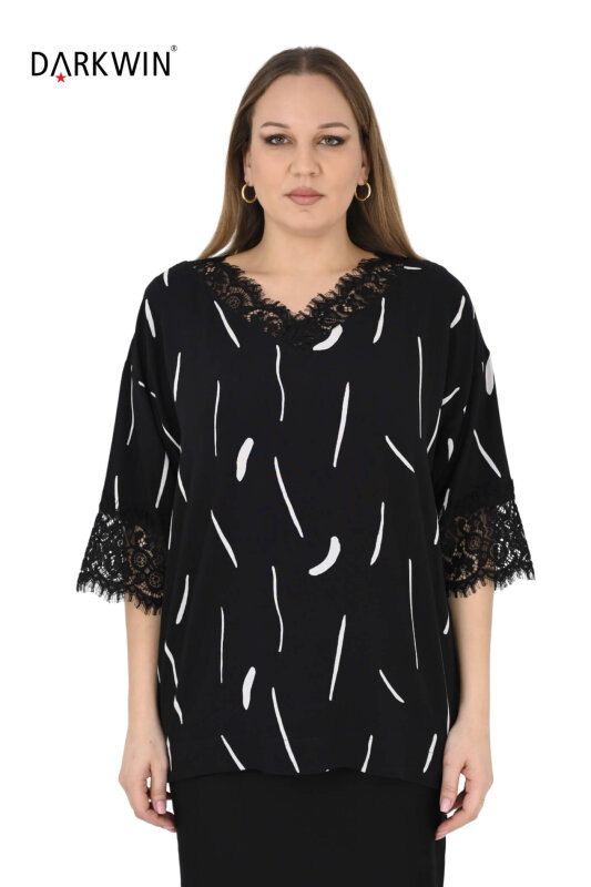 2415 M.LONGA BLUZ SIYAH - MAYA LONGA