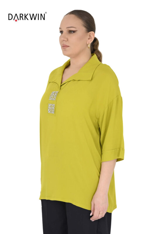 2418-5 M.LONGA BLUZ YAĞ YESILI - MAYA LONGA (1)