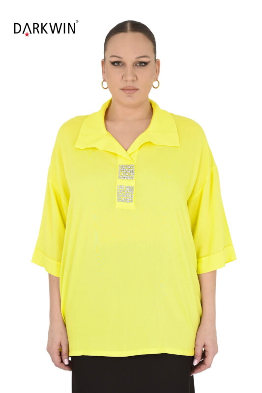 2418-6 M.LONGA BLUZ SARI - MAYA LONGA