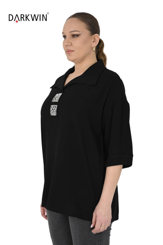 2418 M.LONGA BLUZ SIYAH - MAYA LONGA (1)