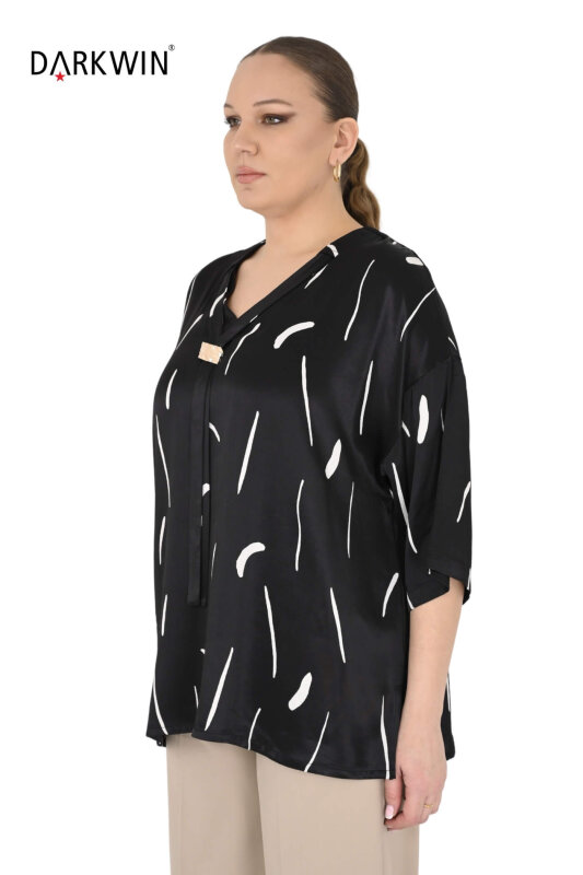 2419 M.LONGA BLUZ SIYAH - MAYA LONGA (1)