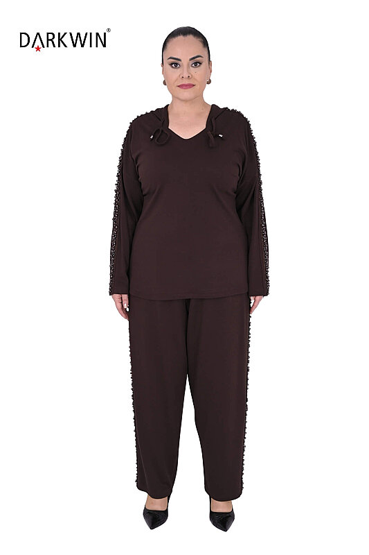2605 DARKWIN BLUZ-PANTOLON KAHVE - DARKWIN