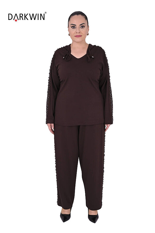 2605 DARKWIN BLUZ-PANTOLON KAHVE - 1
