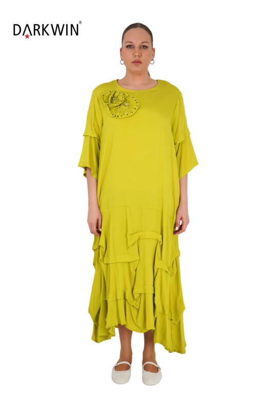 2675-O LA VELINA ELBİSE YESIL