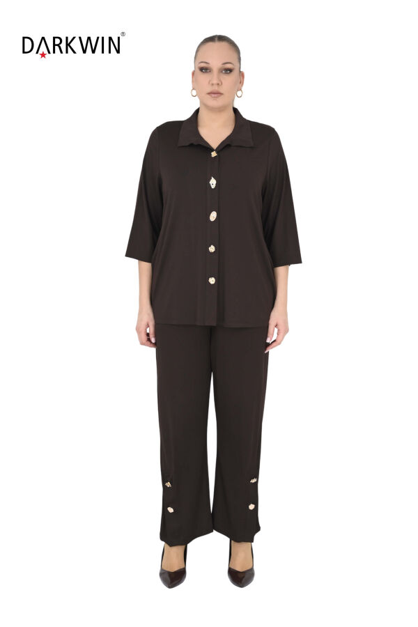 2704-7 M.LONGA GÖMLEK-PANTOLON KAHVE - 1