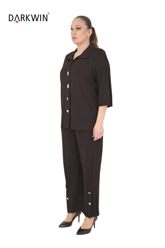 2704-7 M.LONGA GÖMLEK-PANTOLON KAHVE - MAYA LONGA (1)