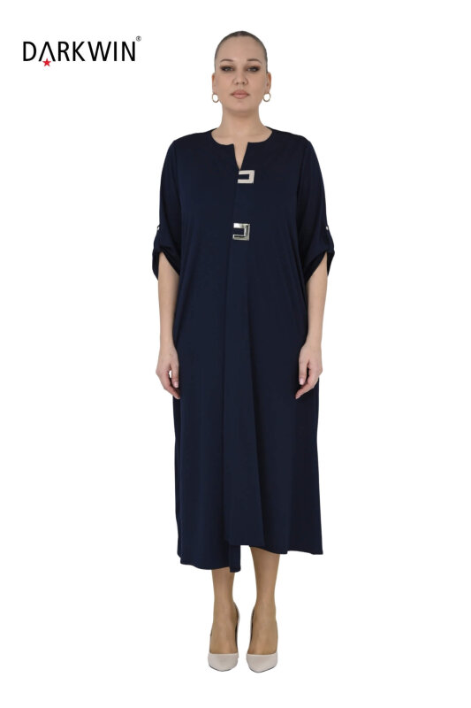 2801-3 M.LONGA ELBİSE LACIVERT - MAYA LONGA