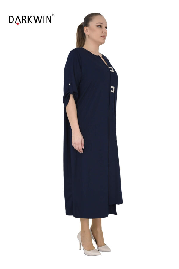 2801-3 M.LONGA ELBİSE LACIVERT - 2