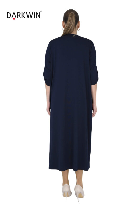 2801-3 M.LONGA ELBİSE LACIVERT - 3