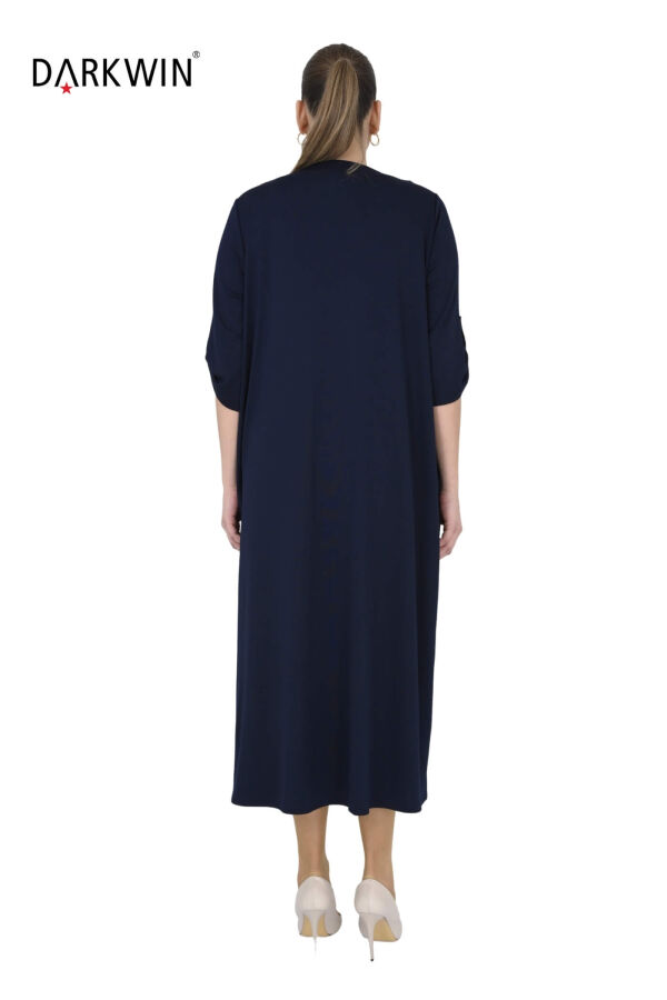 2801-3 M.LONGA ELBİSE LACIVERT - 3