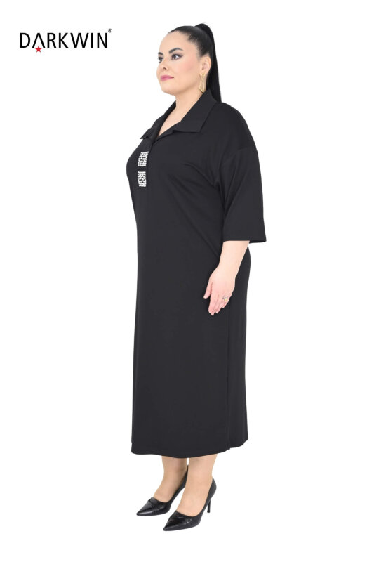 2802 M.LONGA ELBİSE SIYAH - MAYA LONGA (1)