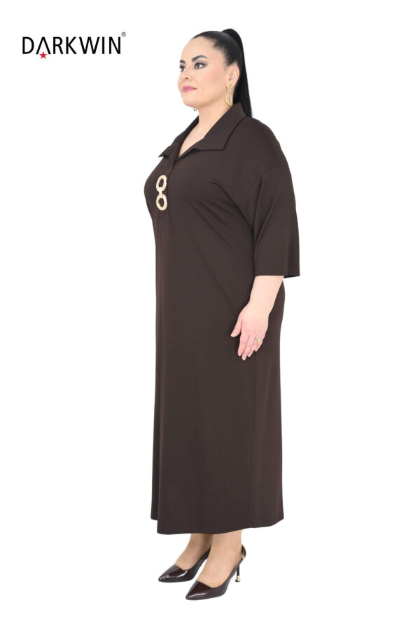 2803-7 M.LONGA ELBİSE KAHVE - 2