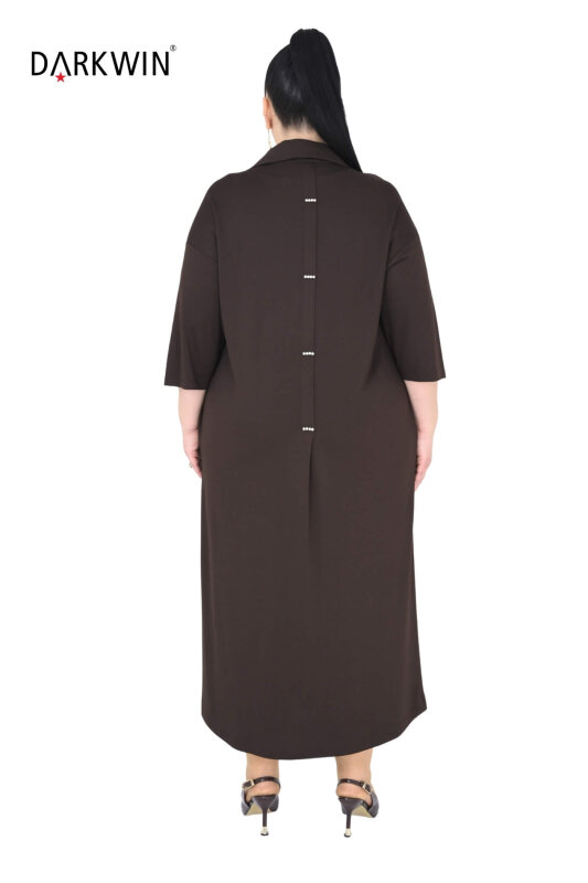 2803-7 M.LONGA ELBİSE KAHVE - 3