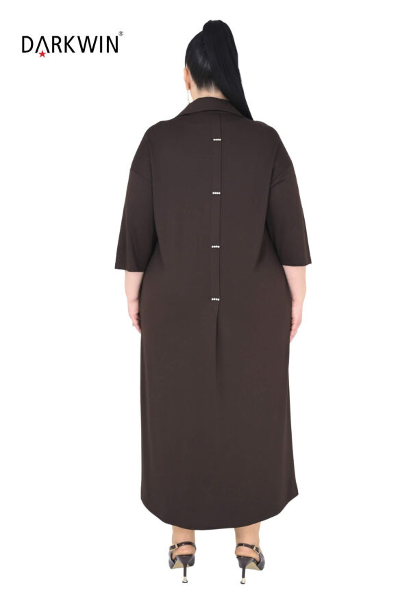 2803-7 M.LONGA ELBİSE KAHVE - 3