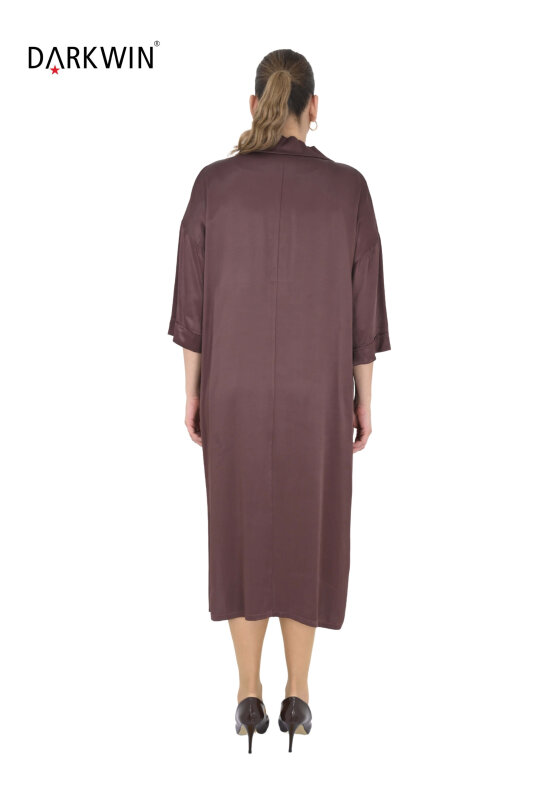 2804-7 M.LONGA ELBİSE KAHVE - 3