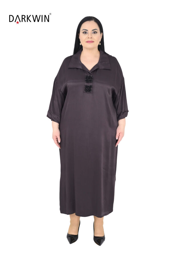 2804-8 M.LONGA ELBİSE LATTE - 1