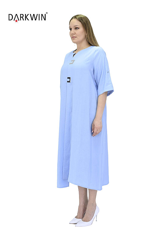 2812-3 M.LONGA ELBİSE MAVI - MAYA LONGA (1)