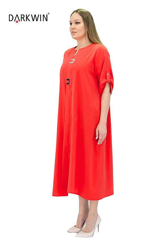 2812-5 M.LONGA ELBİSE MERCAN - MAYA LONGA (1)