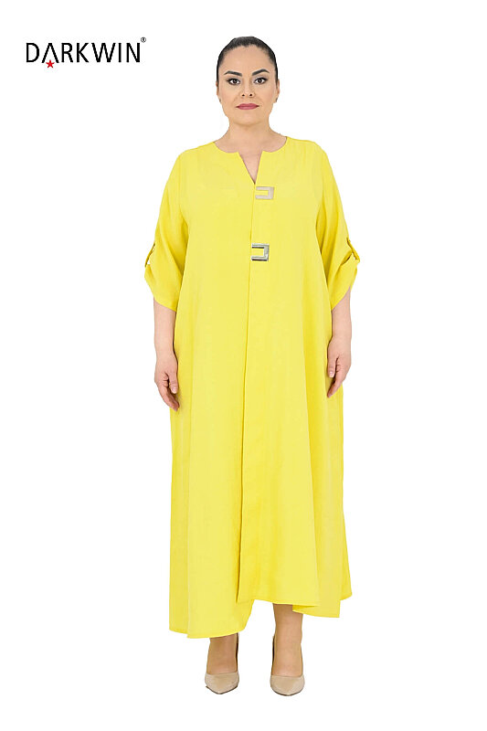 2812-6 M.LONGA ELBİSE SARI - MAYA LONGA (1)