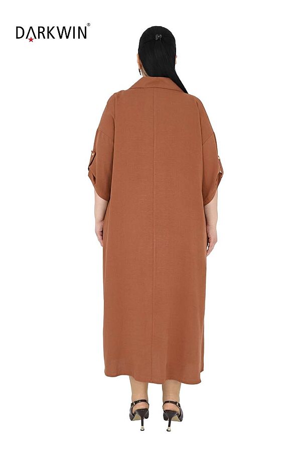 2813-8 M.LONGA ELBİSE LATTE - 3