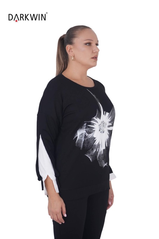 La Velina - 2813 LA VELINA BLUZ SIYAH (1)