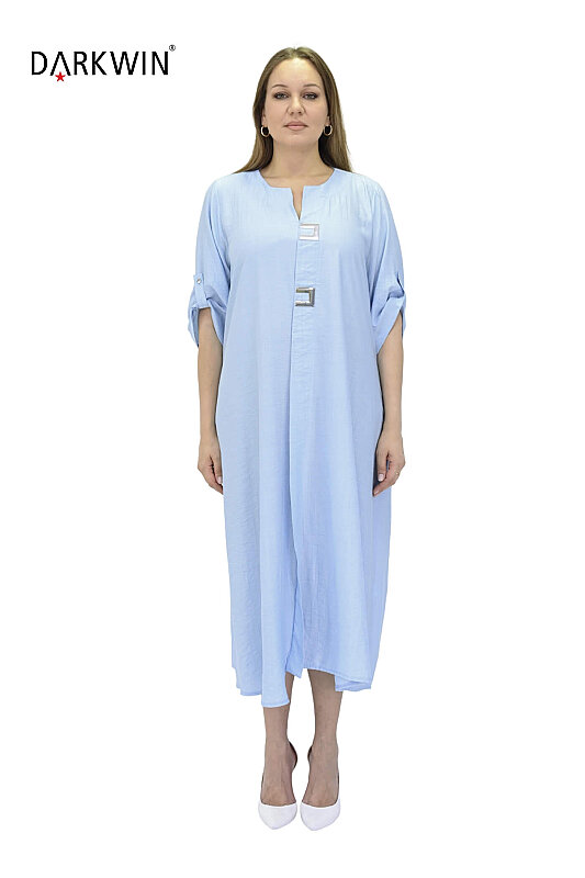 2820-3 M.LONGA ELBİSE MAVI - MAYA LONGA