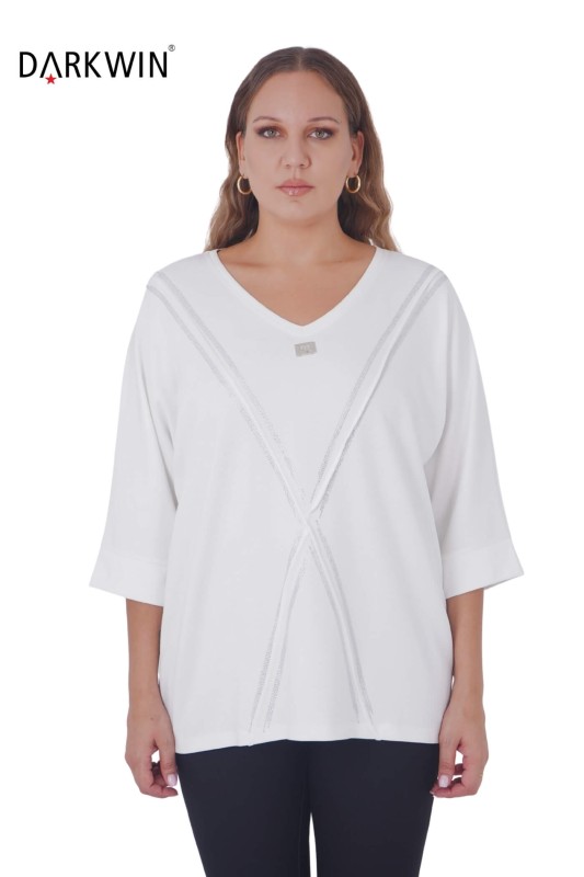 La Velina - 2930 LA VELINA BLUZ EKRU