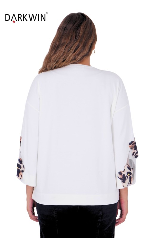 2952 LA VELINA BLUZ EKRU - Thumbnail