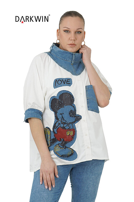 3029 LA VELINA BLUZ BEYAZ - 4