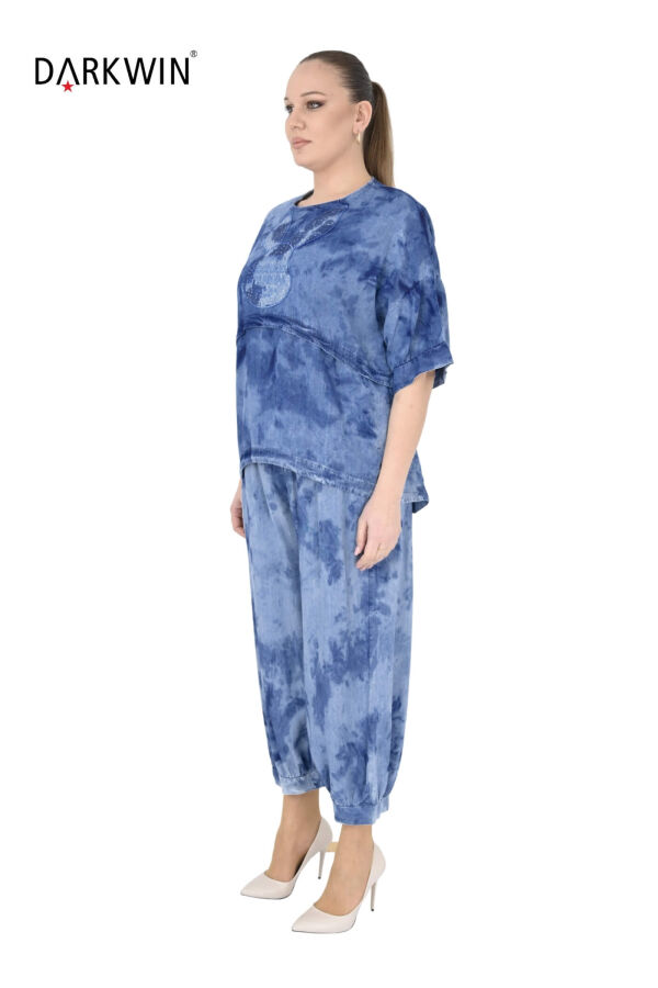 3049 LA VELINA BLUZ-PANTOLON MAVI - 2