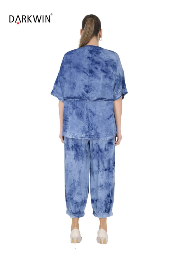 3049 LA VELINA BLUZ-PANTOLON MAVI - 3