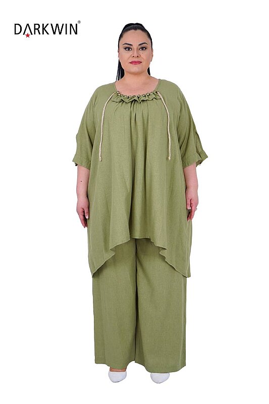 3128 LA VELINA BLUZ-PANTOLON HAKI - LA VELINA