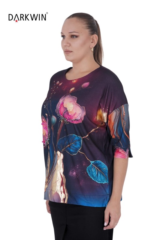 3301 LA VELINA BLUZ RENKLI - Thumbnail