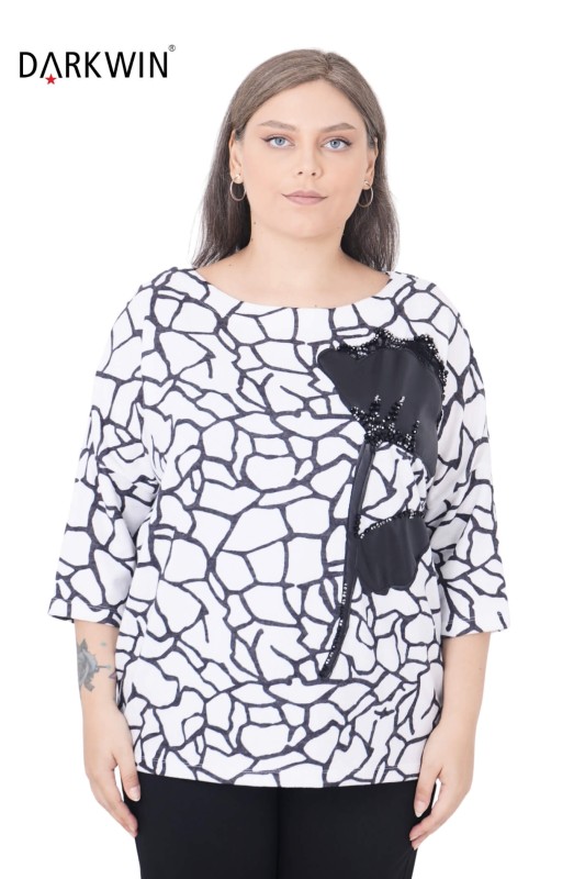 La Velina - 3305 LA VELINA BLUZ SIYAH