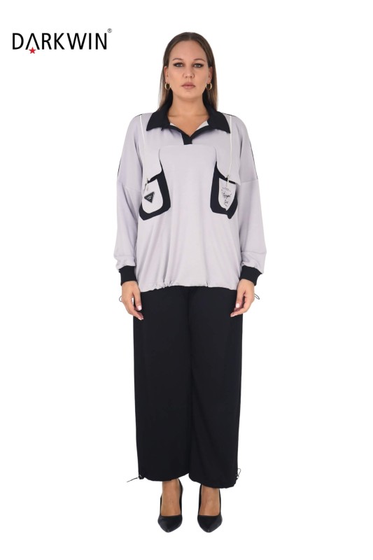 LA VELINA - 3325 LA VELINA BLUZ-PANTOLON SIYAH