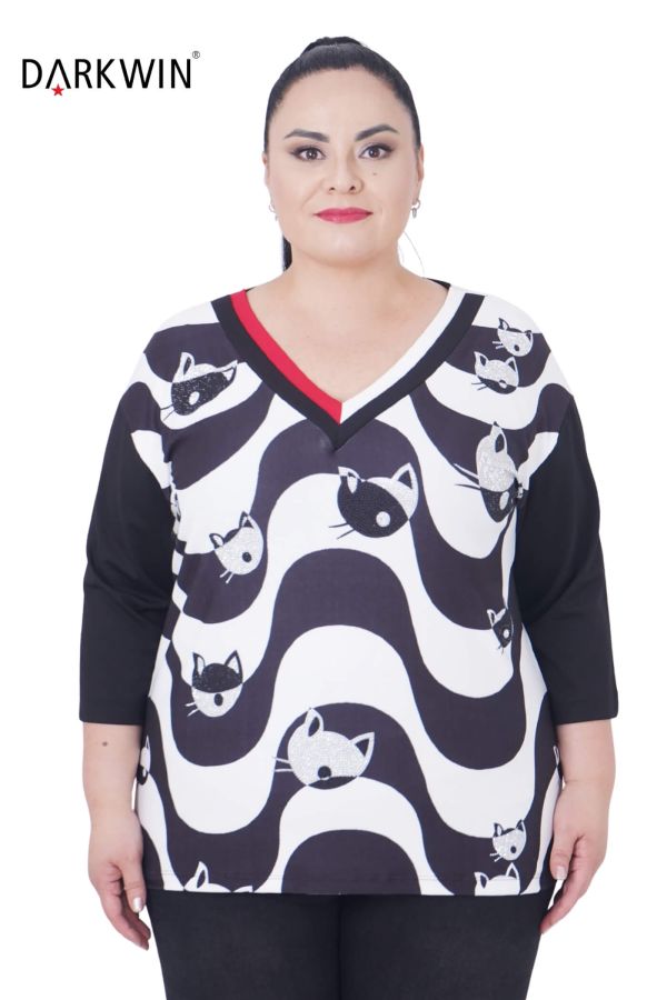 3331 LA VELINA BLUZ SIYAH - 1