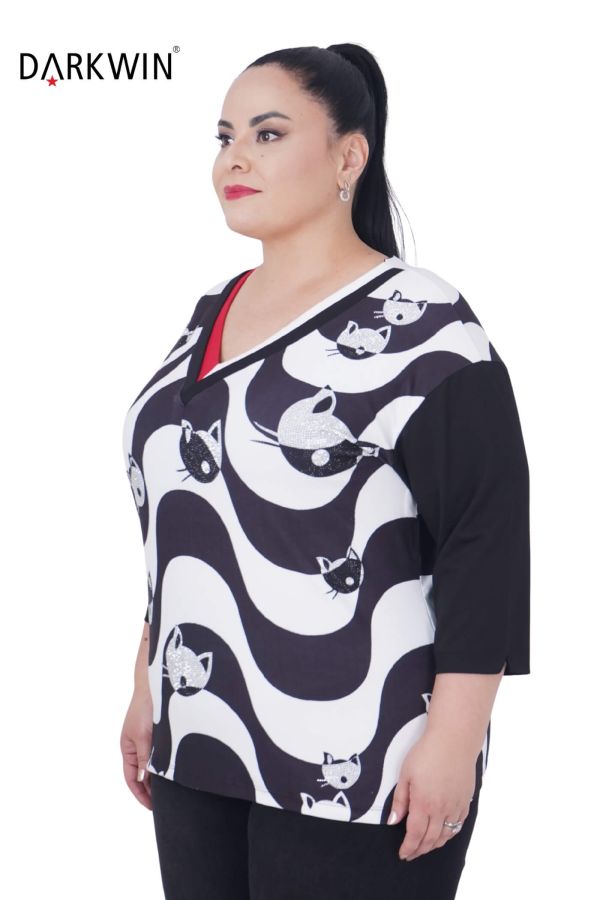 3331 LA VELINA BLUZ SIYAH - 2