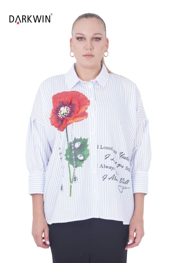 3333 LA VELINA GÖMLEK MAVI - 1