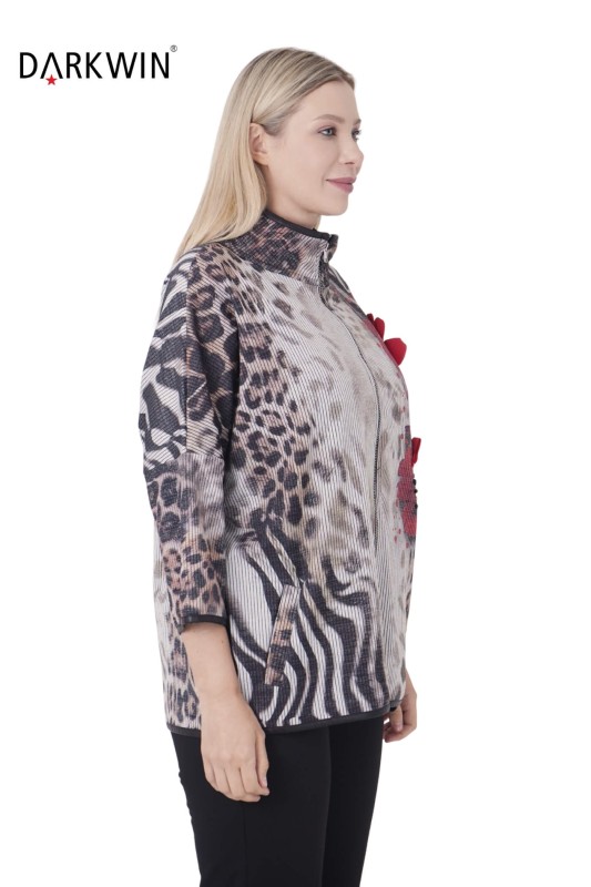 3336 LA VELINA CEKET LEOPAR - Thumbnail