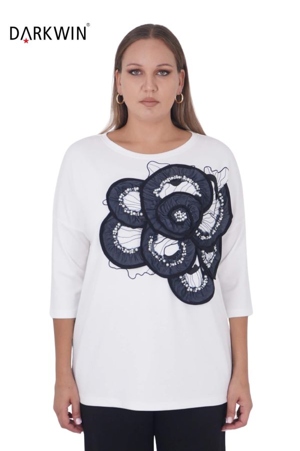 3341 LA VELINA BLUZ EKRU - 1