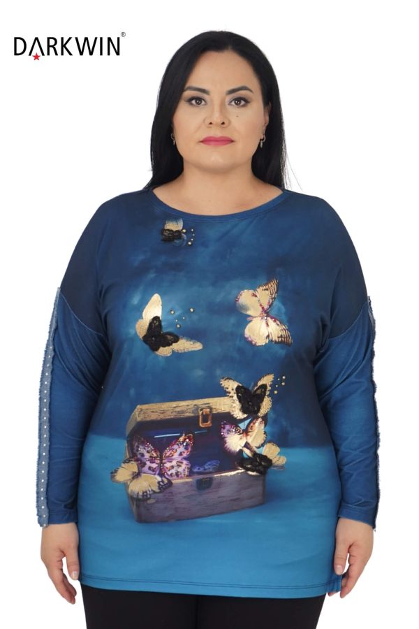 3350 LA VELINA BLUZ MAVI - 1