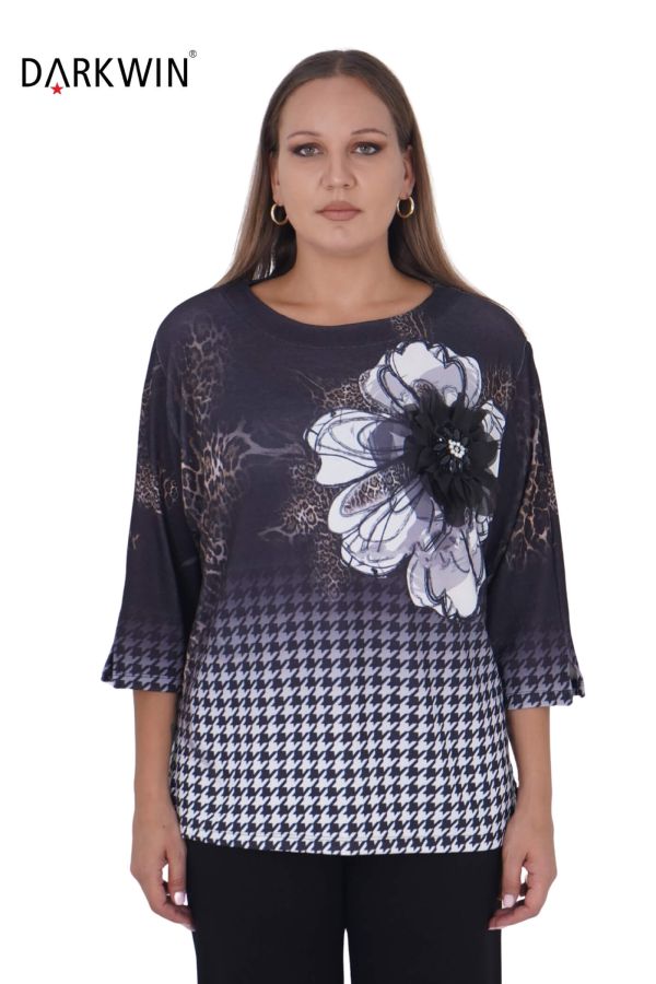 3358 LA VELINA BLUZ SIYAH - 1