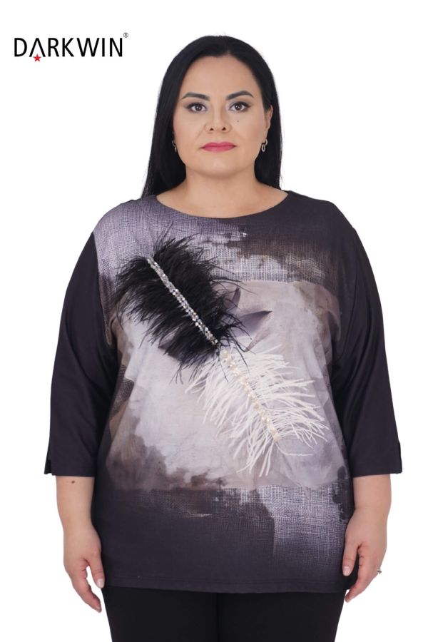 3360 LA VELINA BLUZ SIYAH - 1