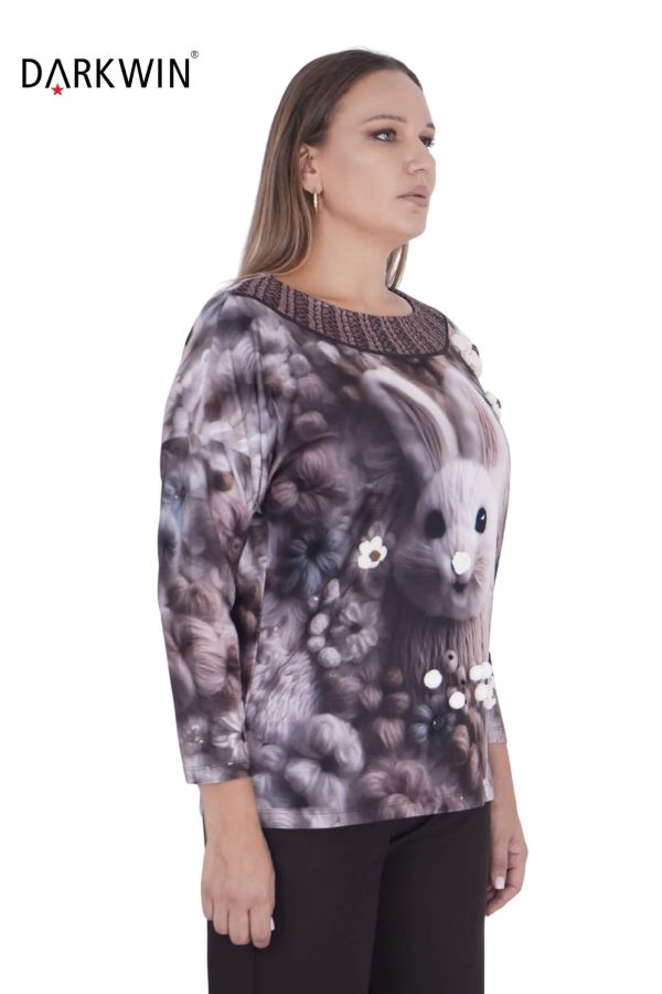 3380 LA VELINA BLUZ KAHVE - 2