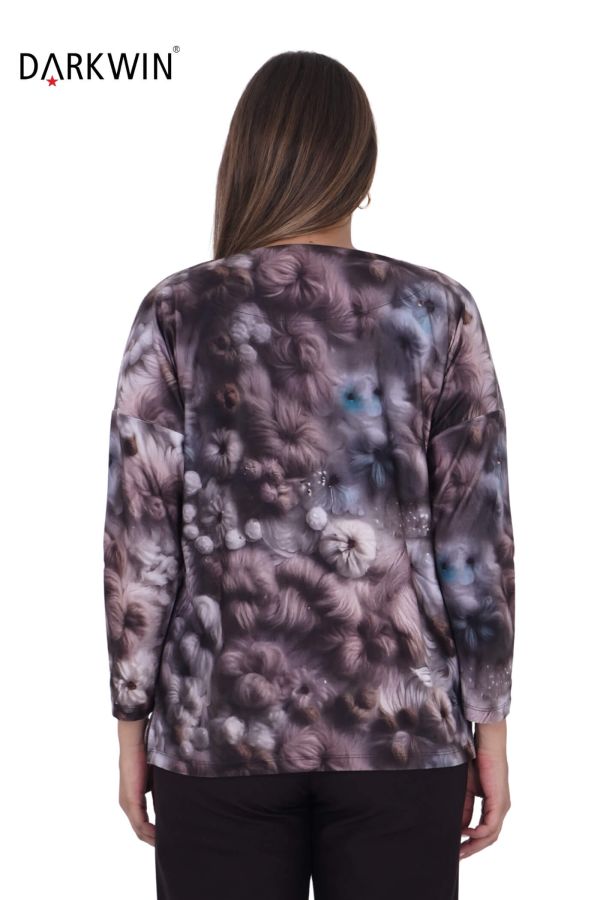 3380 LA VELINA BLUZ KAHVE - 3